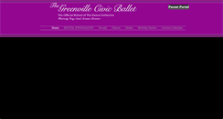 Desktop Screenshot of greenvillecivicballet.com