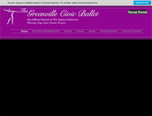Tablet Screenshot of greenvillecivicballet.com